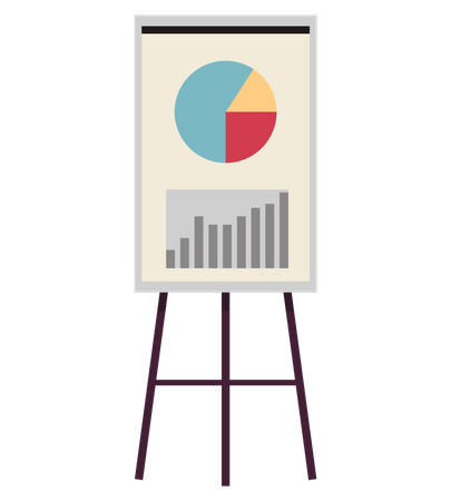 Quadro de apresentação de gráfico financeiro empresarial  Ilustração