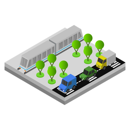 Quai ferroviaire  Illustration