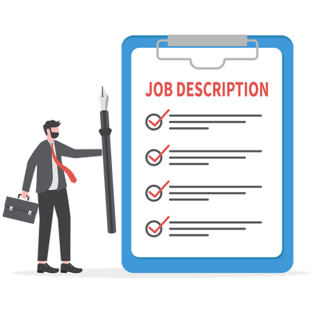 Qualification and requirement for job position  Illustration