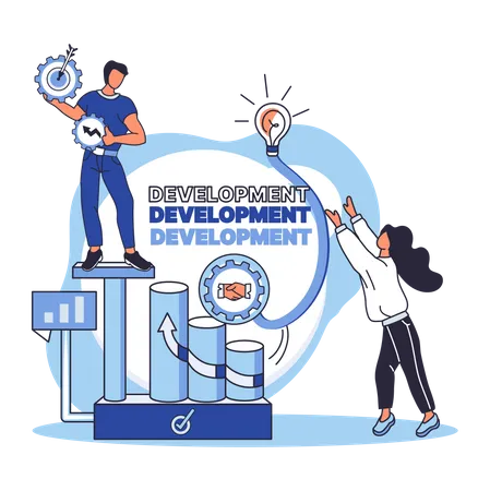 Qualified employee development Illustration