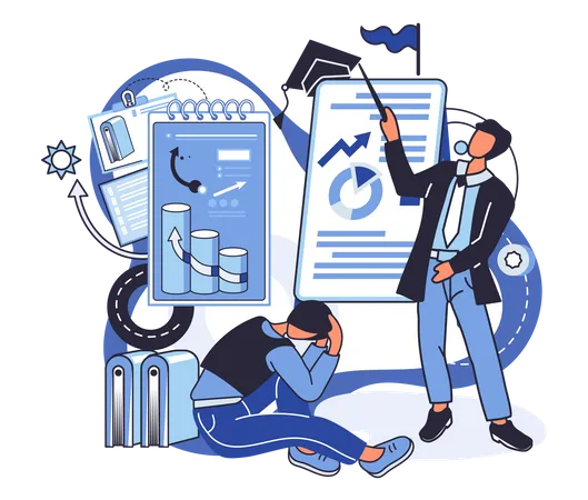 Qualified employee training program  Illustration