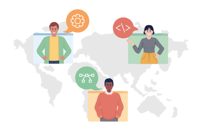 Qualifizierte internationale Arbeitsgruppe  Illustration