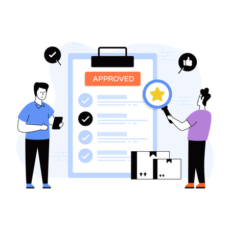 Qualité du produit approuvée  Illustration