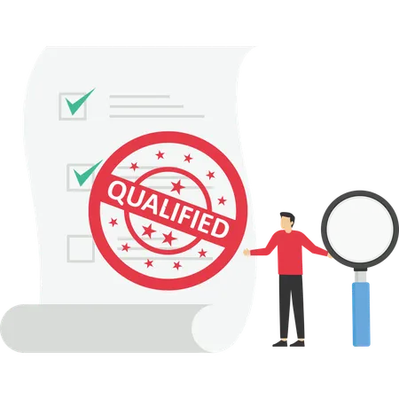 Quality Control QC To Check Quality And Giving Certified Or Approval Process To Assure Excellence Product Guarantee Concept Businessman Check Quality With Qualified Checklist Illustration