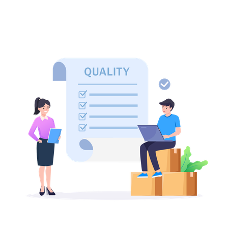 Quality control list  Illustration