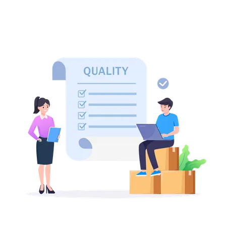 Quality control list  Illustration