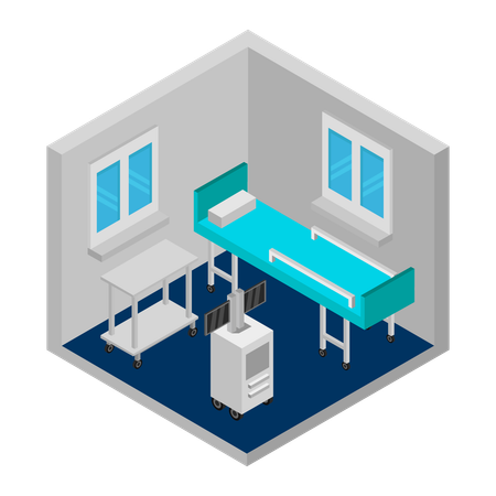 Quarto de hospital privado  Ilustração