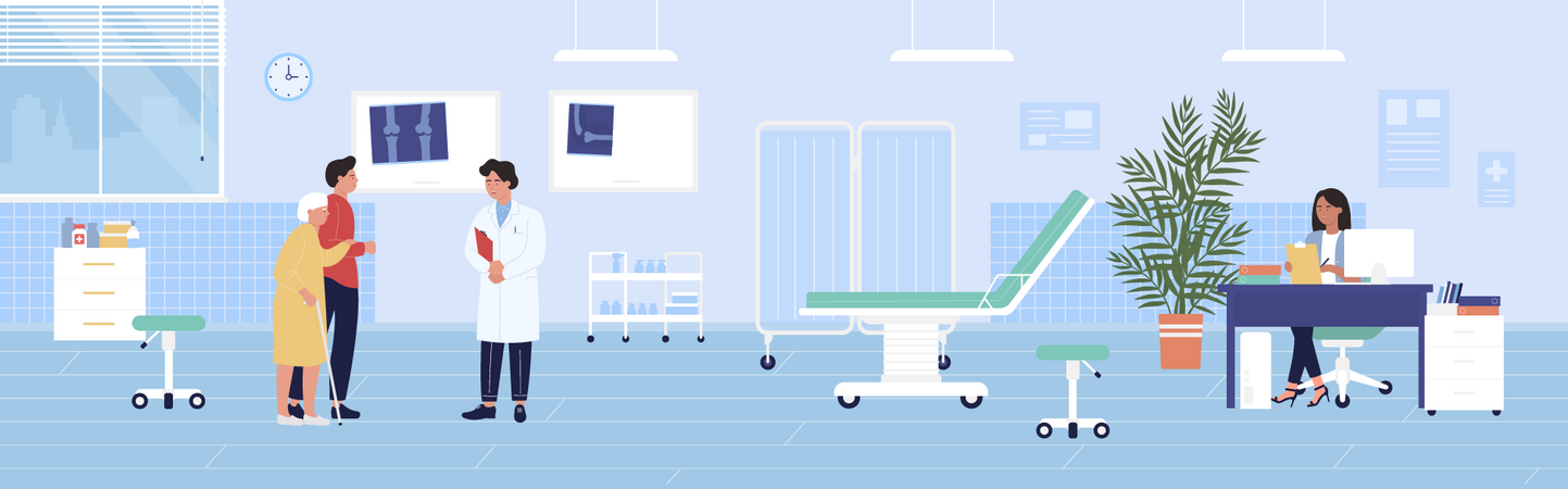 Quarto de hospital  Ilustração