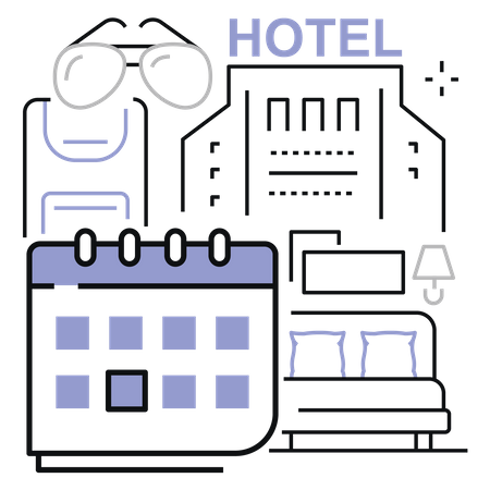 Quarto de hotel  Ilustração