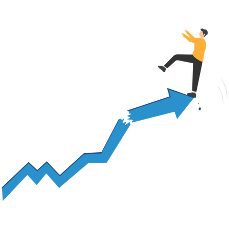 Queda do mercado de acções  Ilustração