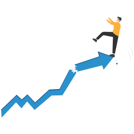 Queda do mercado de acções  Ilustração