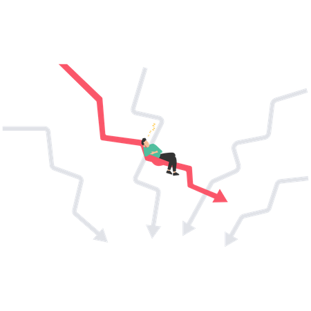 Queda do mercado de acções  Ilustração