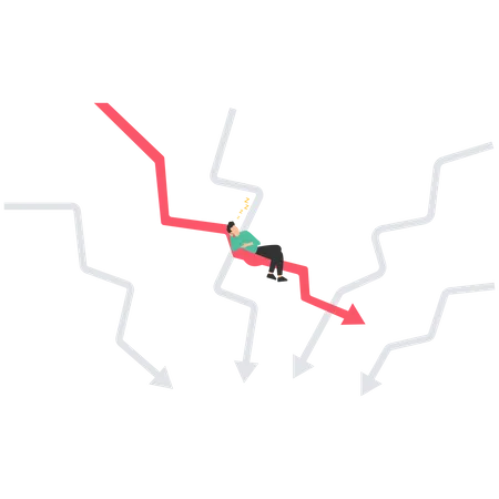 Queda do mercado de acções  Ilustração