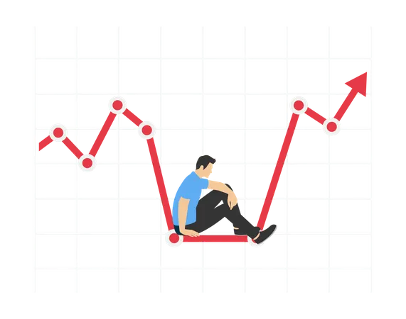 Queda do mercado de acções  Ilustração