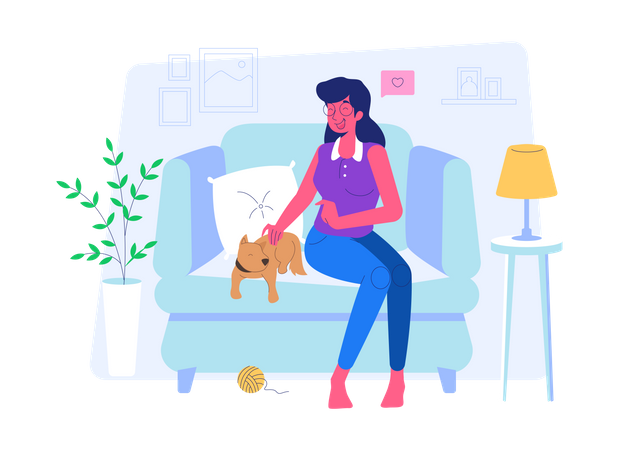 Quedarse en casa  Ilustración