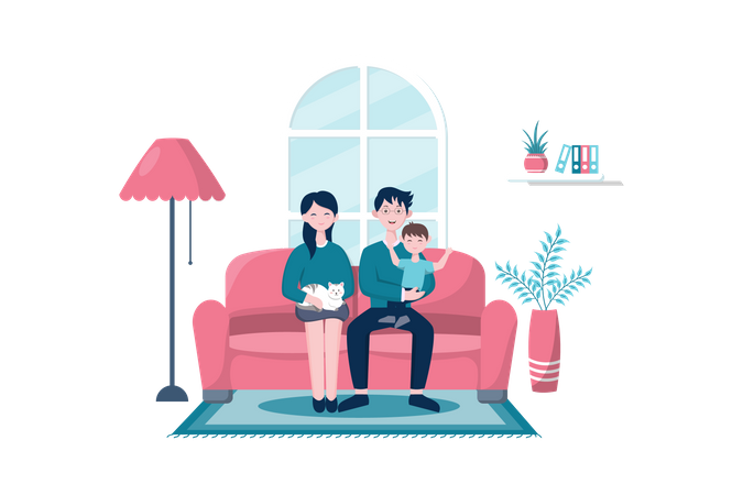 Quédate en casa  Ilustración