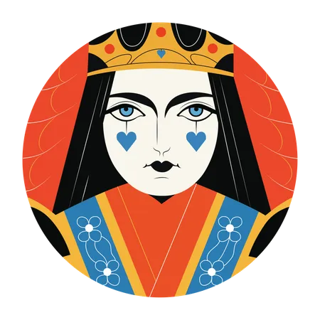 Queen Face  Illustration