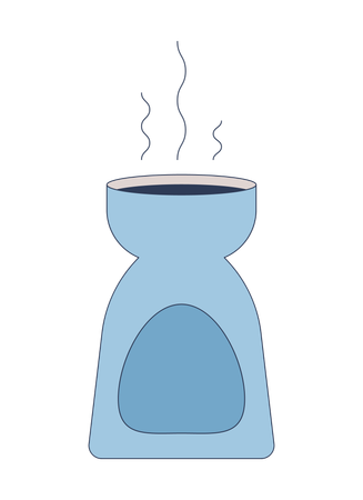 Quemador de aceite de aromaterapia con vapor ascendente  Ilustración