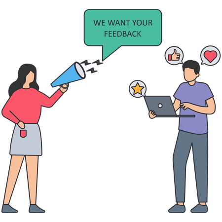 Queremos seu feedback  Ilustração