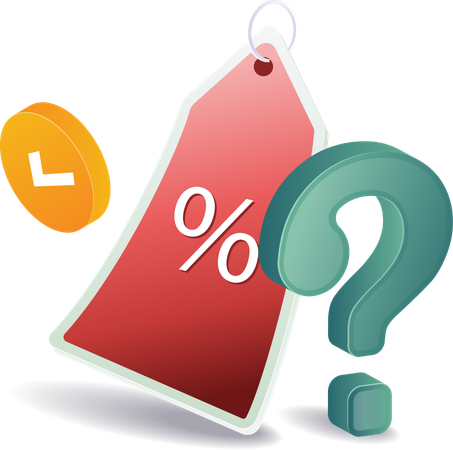 Questimark discount label  Illustration