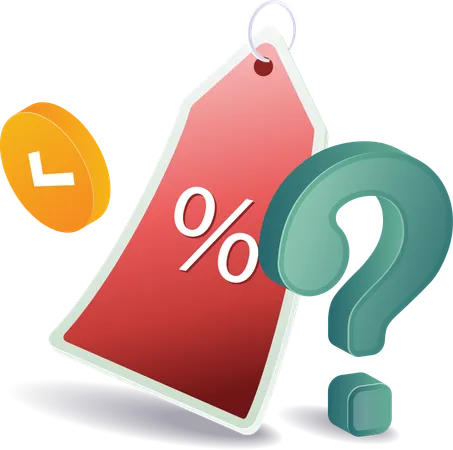 Questimark discount label  Illustration