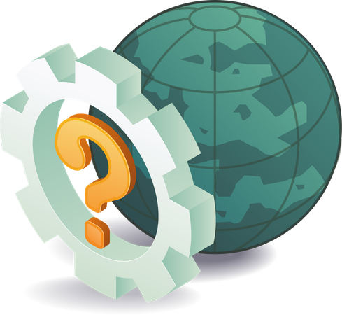 Questimark world symbol  Illustration