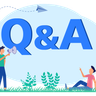 question and answer illustration svg