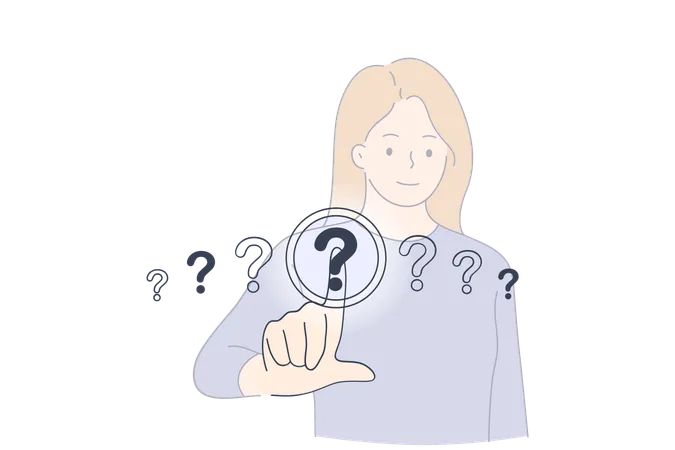 Question mark button  Illustration