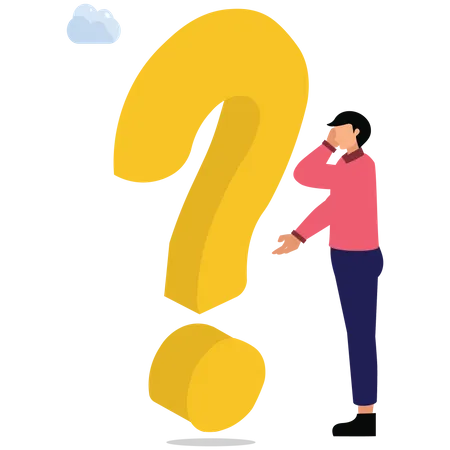 Questioning about business deal  Illustration