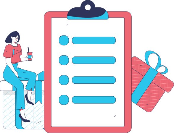 Questionnaire form filled by employee  Illustration