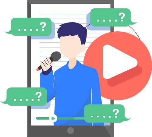 Questions and Answer Video  Illustration