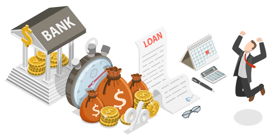 Quick and Easy Cash Loan  Illustration