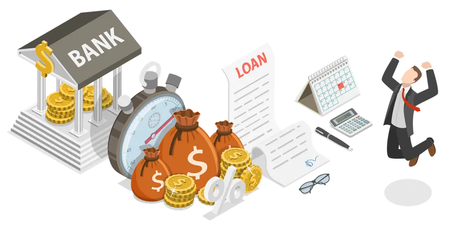 Quick and Easy Cash Loan  Illustration