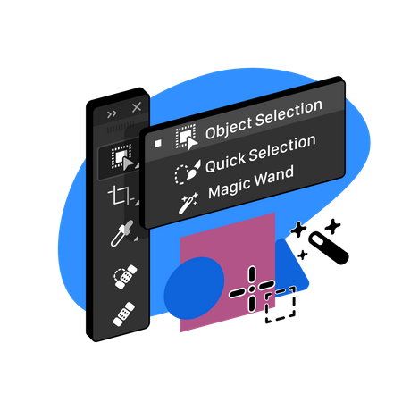 Quick selection and Magic Wand tool  Illustration