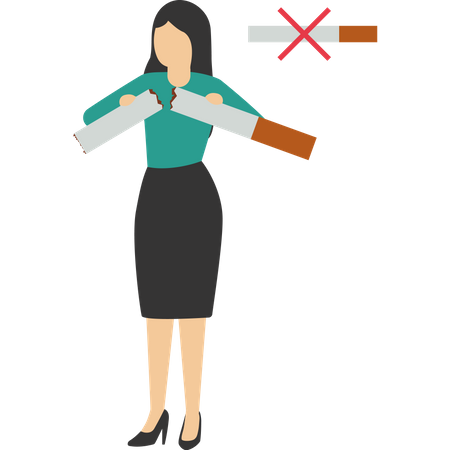 Quitting smoking  Illustration
