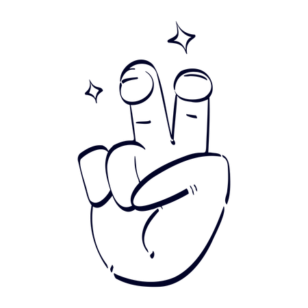 Quote Hand Gesture  イラスト