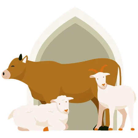 Qurban Animals  Illustration