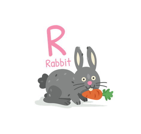 R for Rabbit  Illustration