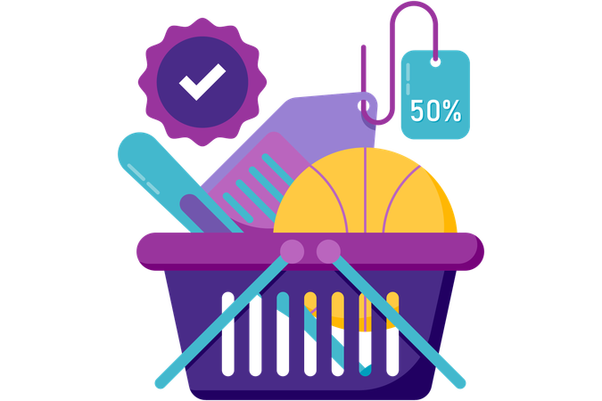 Rabatt auf Produkte  Illustration