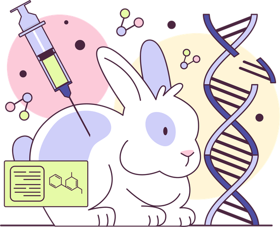 Rabbit dna modification  Illustration