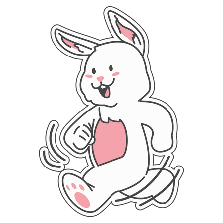 Rabbit exercising  Illustration