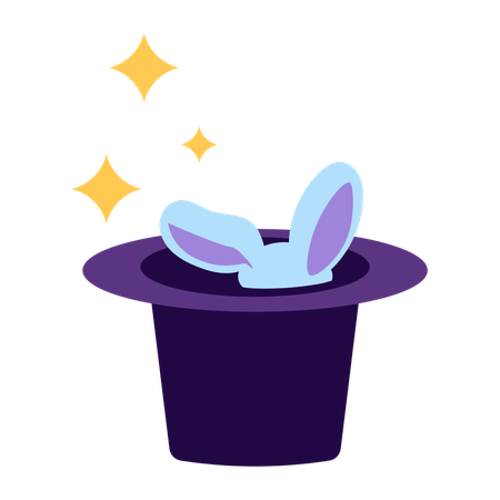 Rabbit from Magic Hat  Illustration
