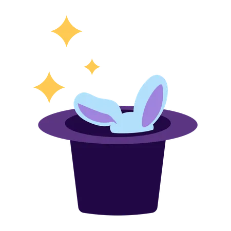 Rabbit From Magic Hat Illustration