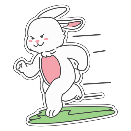 Rabbit running  Illustration