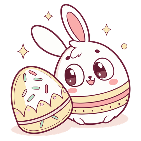 Rabbit with cookie  Illustration
