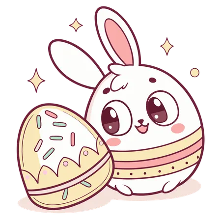 Rabbit with cookie  Illustration