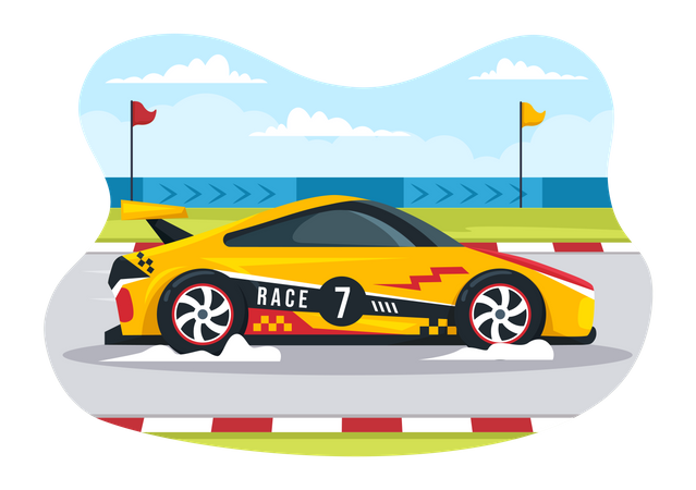 Racing Sport Car  Illustration