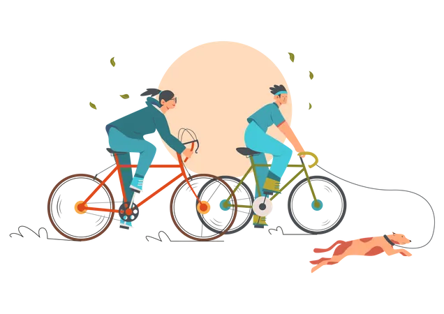 Radfahren  Illustration