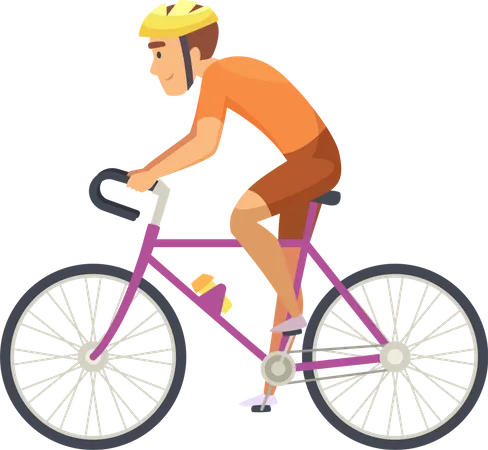 Radfahrer fahren Fahrrad  Illustration