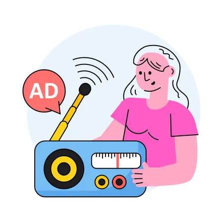 Radio Advertisement  Illustration